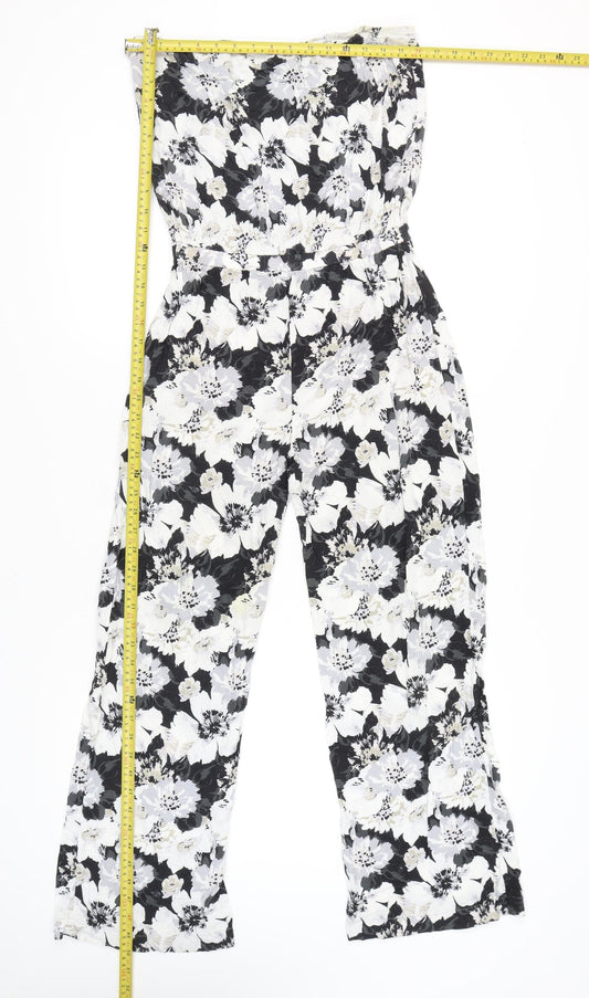 Next Women's Multicoloured Floral Strapless Jumpsuit Size 10