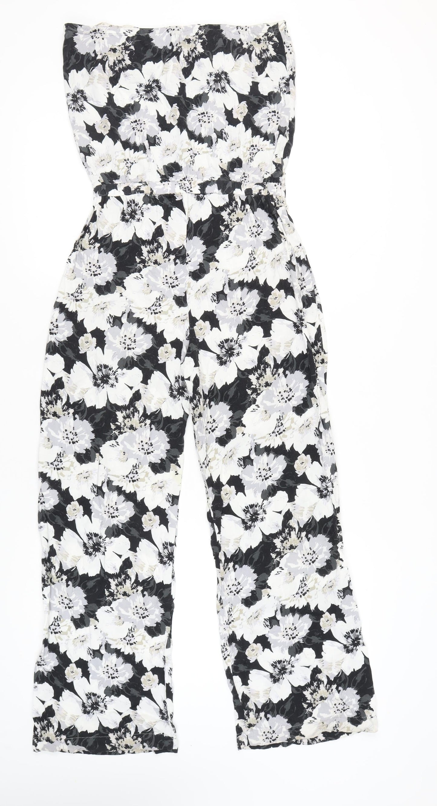 Next Women's Multicoloured Floral Strapless Jumpsuit Size 10
