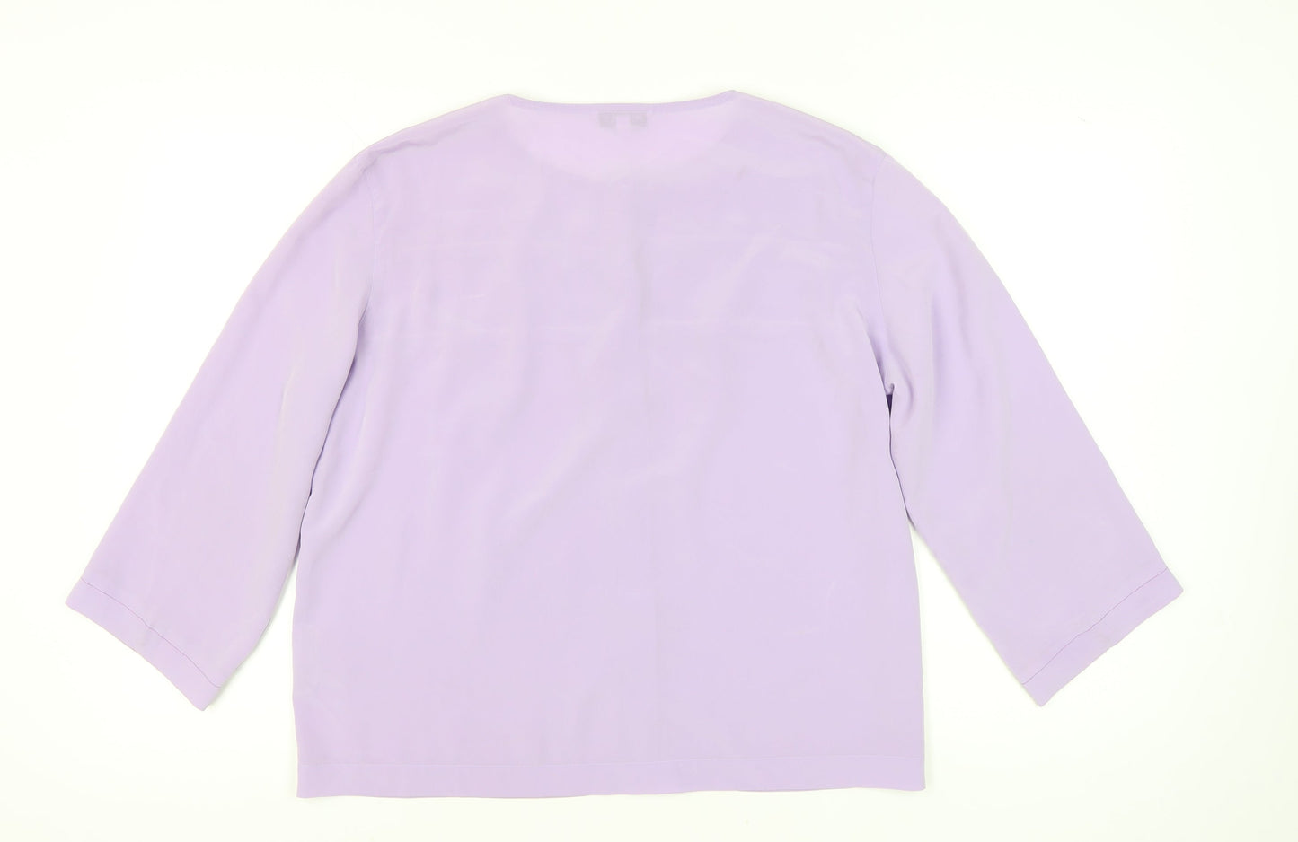 Womens UK Size 16 Planet Purple Basic Button-Up