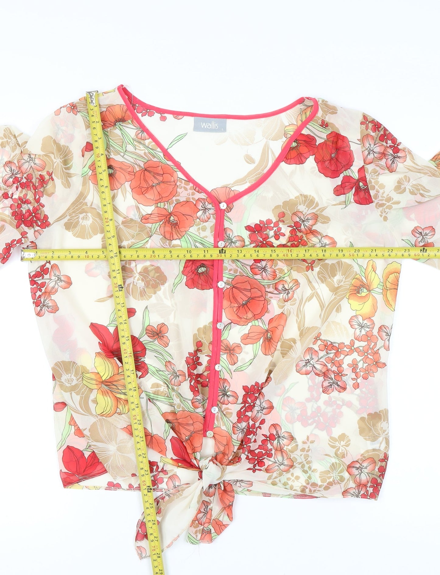 Womens UK Size L Wallis Multicoloured Kimono Blouse