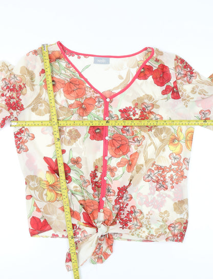 Womens UK Size L Wallis Multicoloured Kimono Blouse