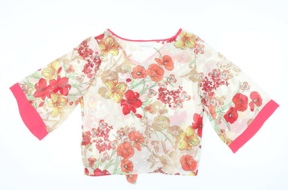 Womens UK Size L Wallis Multicoloured Kimono Blouse