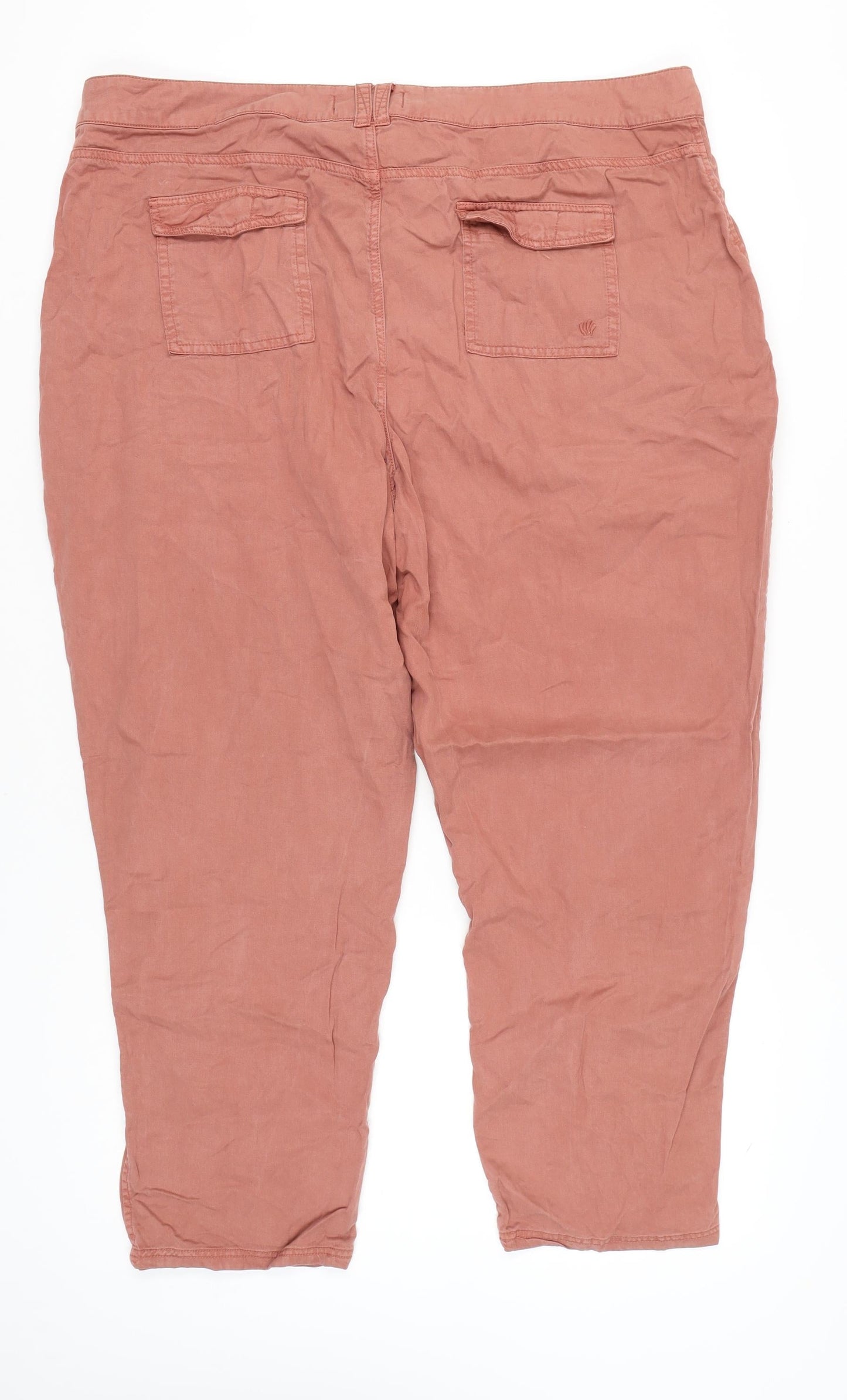 Fat Face Women’s Pink Cargo Trousers Size 20 Lyocell Cotton Twill