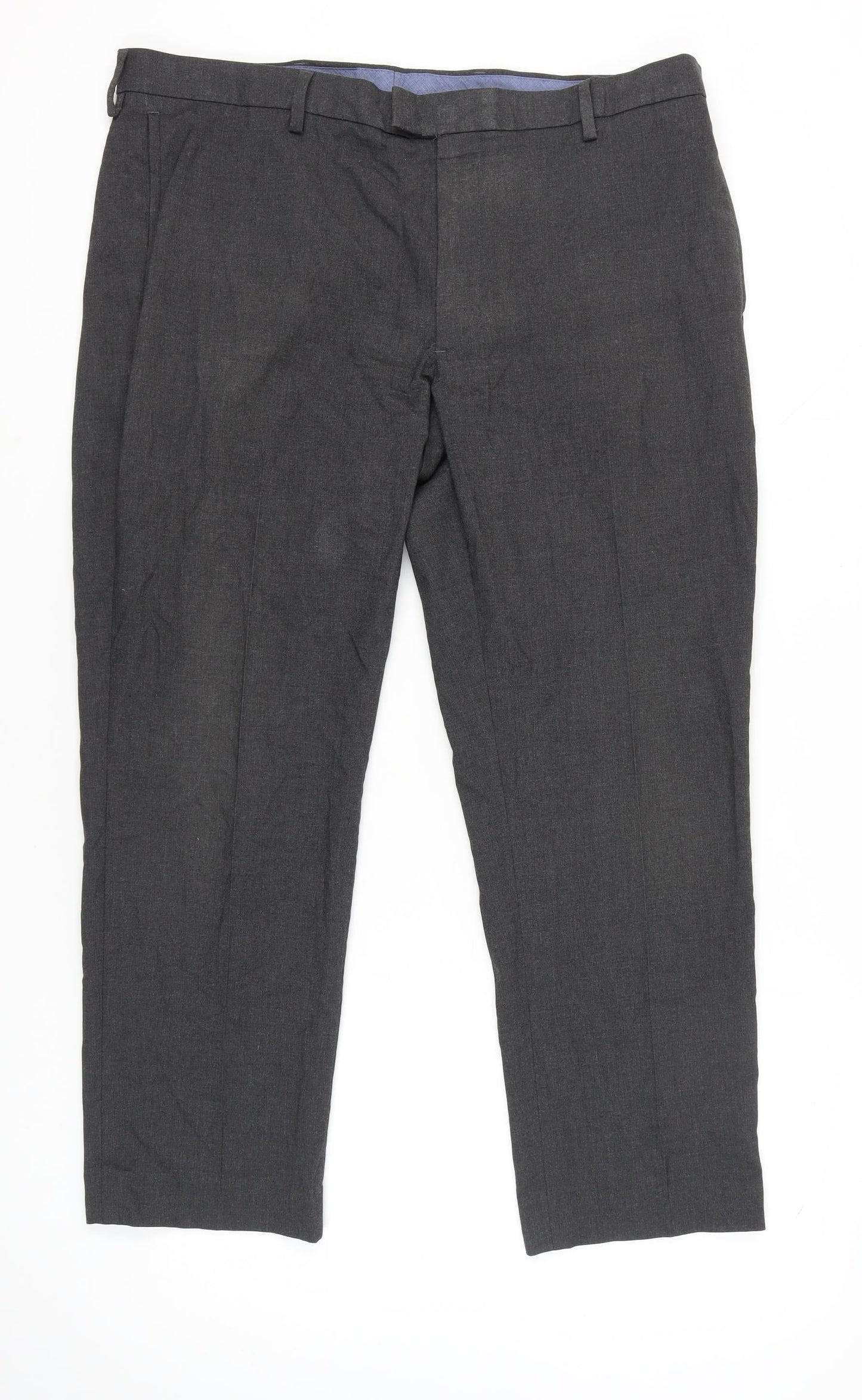 Marks and Spencer Men's Grey 40in Dress Pants Straight Leg