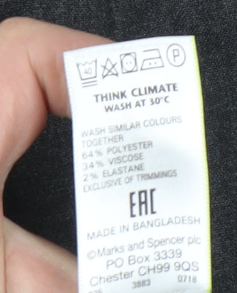 Marks and Spencer Men's Grey 40in Dress Pants Straight Leg