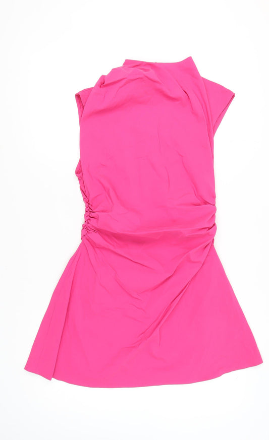 ASOS DESIGN Women’s Pink Size 14 Sheath Party Dress Sleeveless Ruched