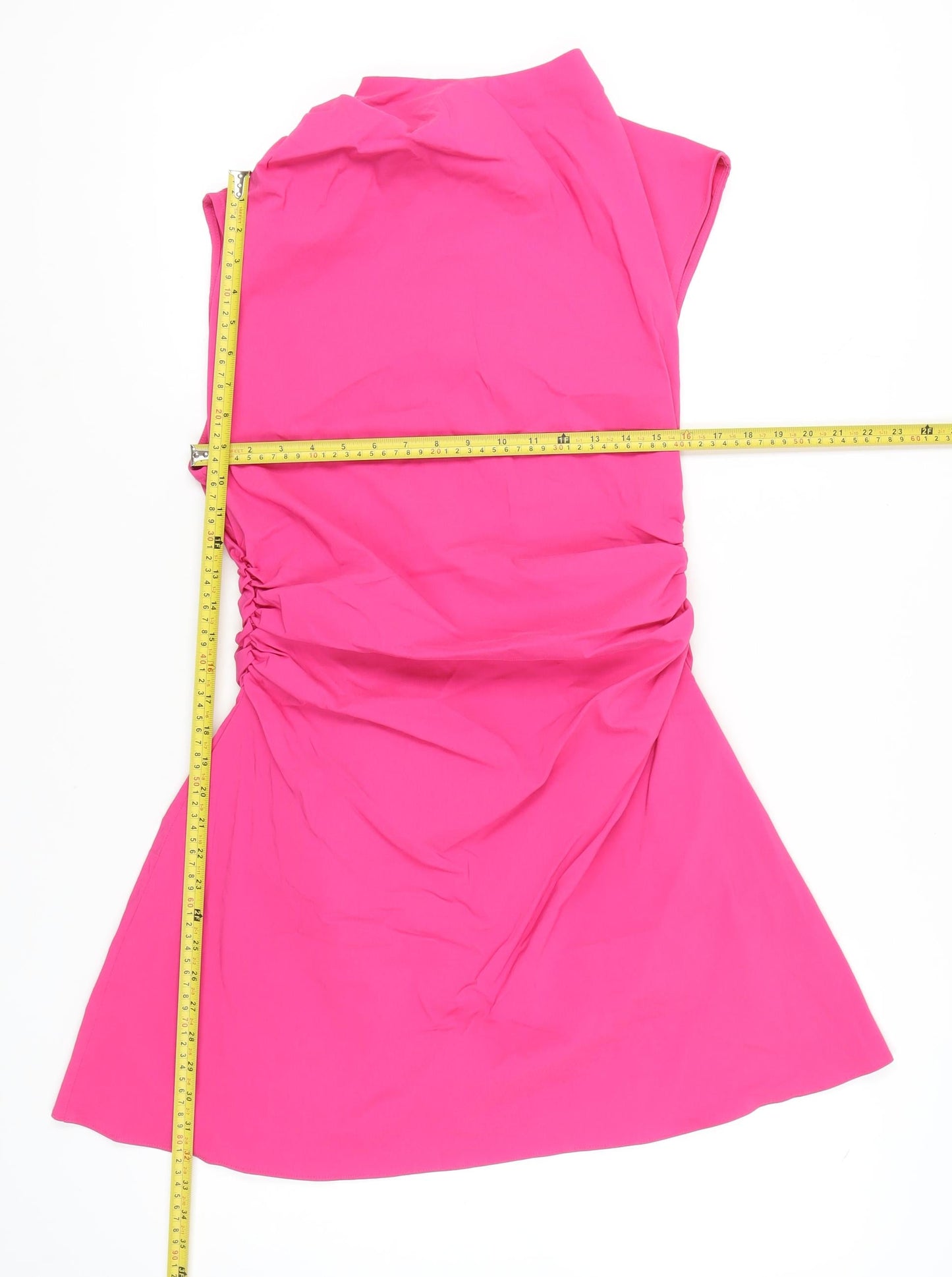 ASOS DESIGN Women’s Pink Size 14 Sheath Party Dress Sleeveless Ruched