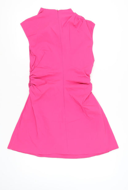 ASOS DESIGN Women’s Pink Size 14 Sheath Party Dress Sleeveless Ruched