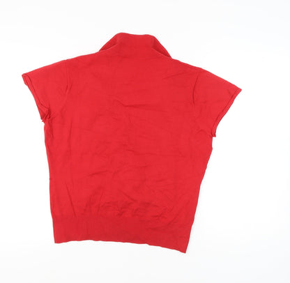 Womens UK Size 18 Monsoon Red Henley Jumper
