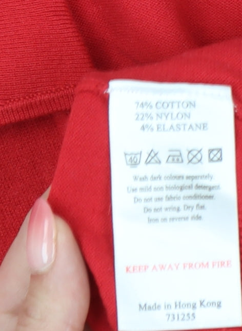 Womens UK Size 18 Monsoon Red Henley Jumper