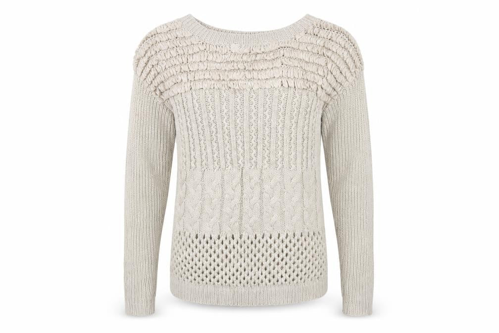 Womens UK Size 14 Warehouse Beige Pullover Jumper