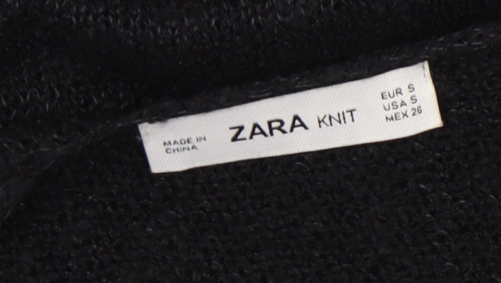 Womens UK Size 8 Zara Black Pullover Jumper