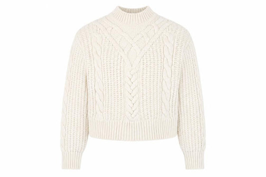 Womens UK Size 12 Bershka Ivory Pullover Jumper
