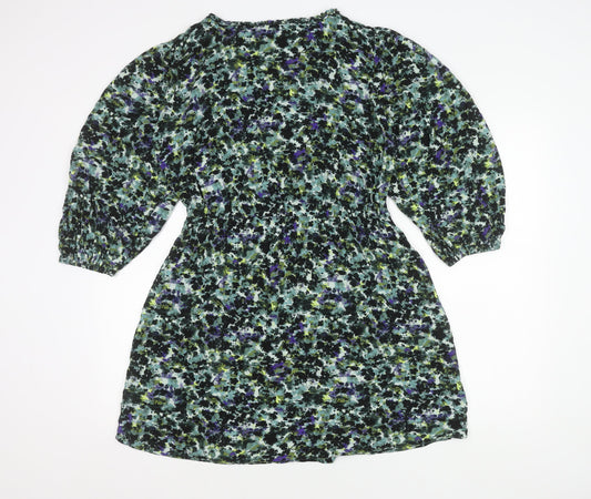 Next Women’s Multicoloured Floral A-Line Short Dress Size 12