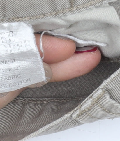 Lee Cooper Men's Beige 32 in Cargo Shorts Cotton Mid Rise