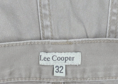 Lee Cooper Men's Beige 32 in Cargo Shorts Cotton Mid Rise