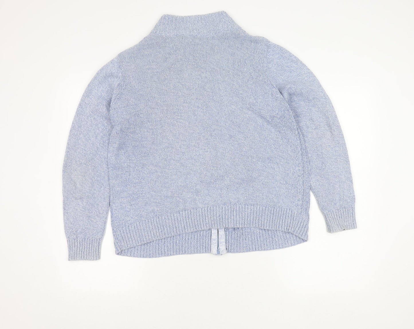 Womens UK Size 18 ISLE Essentials Blue Full Zip Jumper
