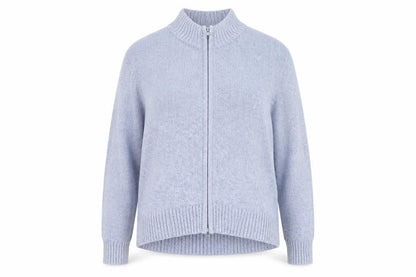 Womens UK Size 18 ISLE Essentials Blue Full Zip Jumper