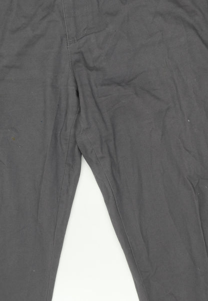 Premier Man Men's Grey 42W 30L Chino Trousers Elastic Waist Casual