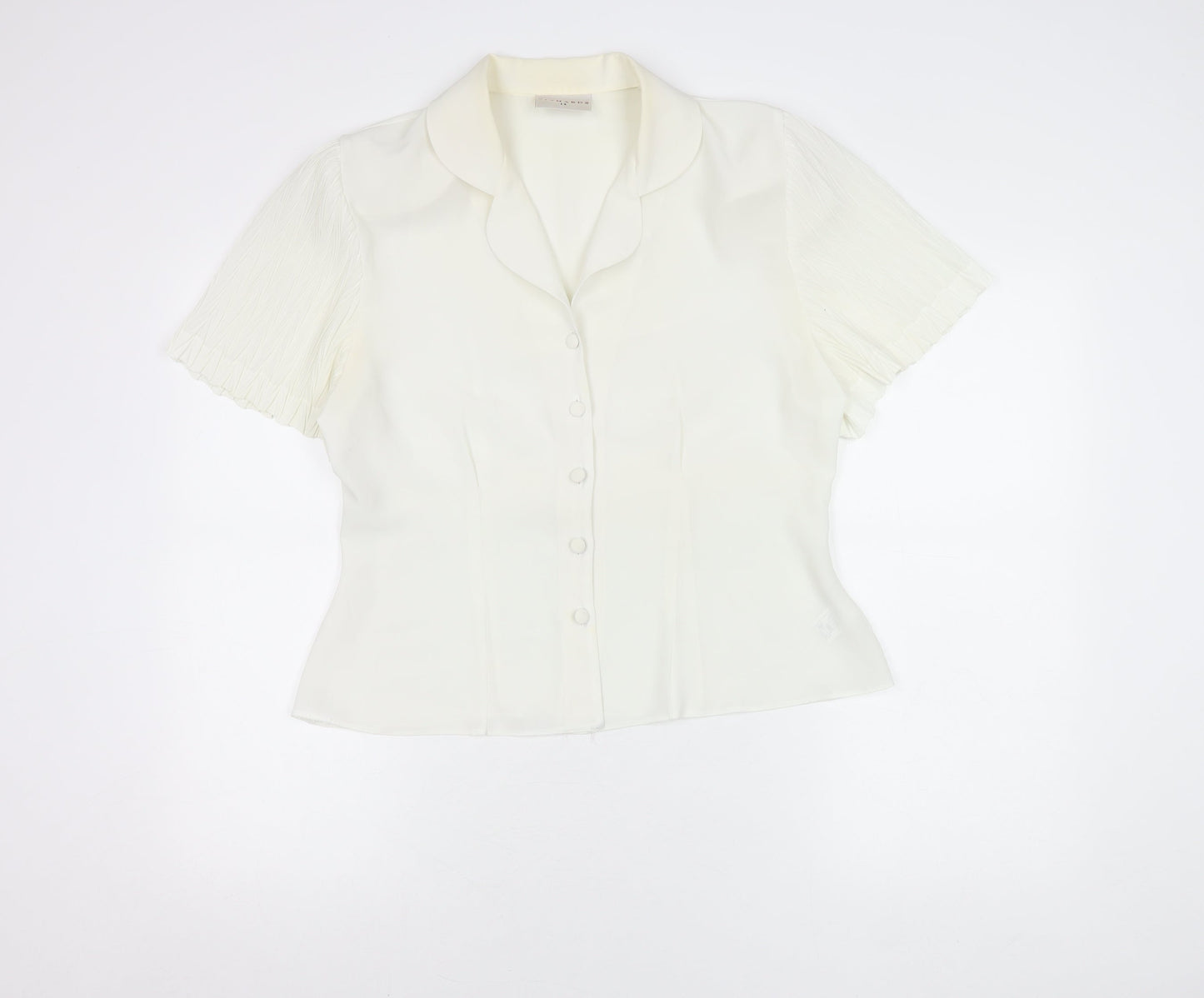 Womens UK Size 14 Richards Ivory Basic Blouse