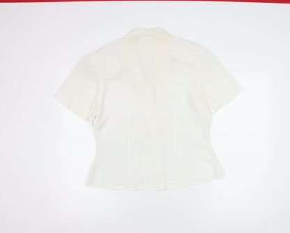 Womens UK Size 14 Richards Ivory Basic Blouse
