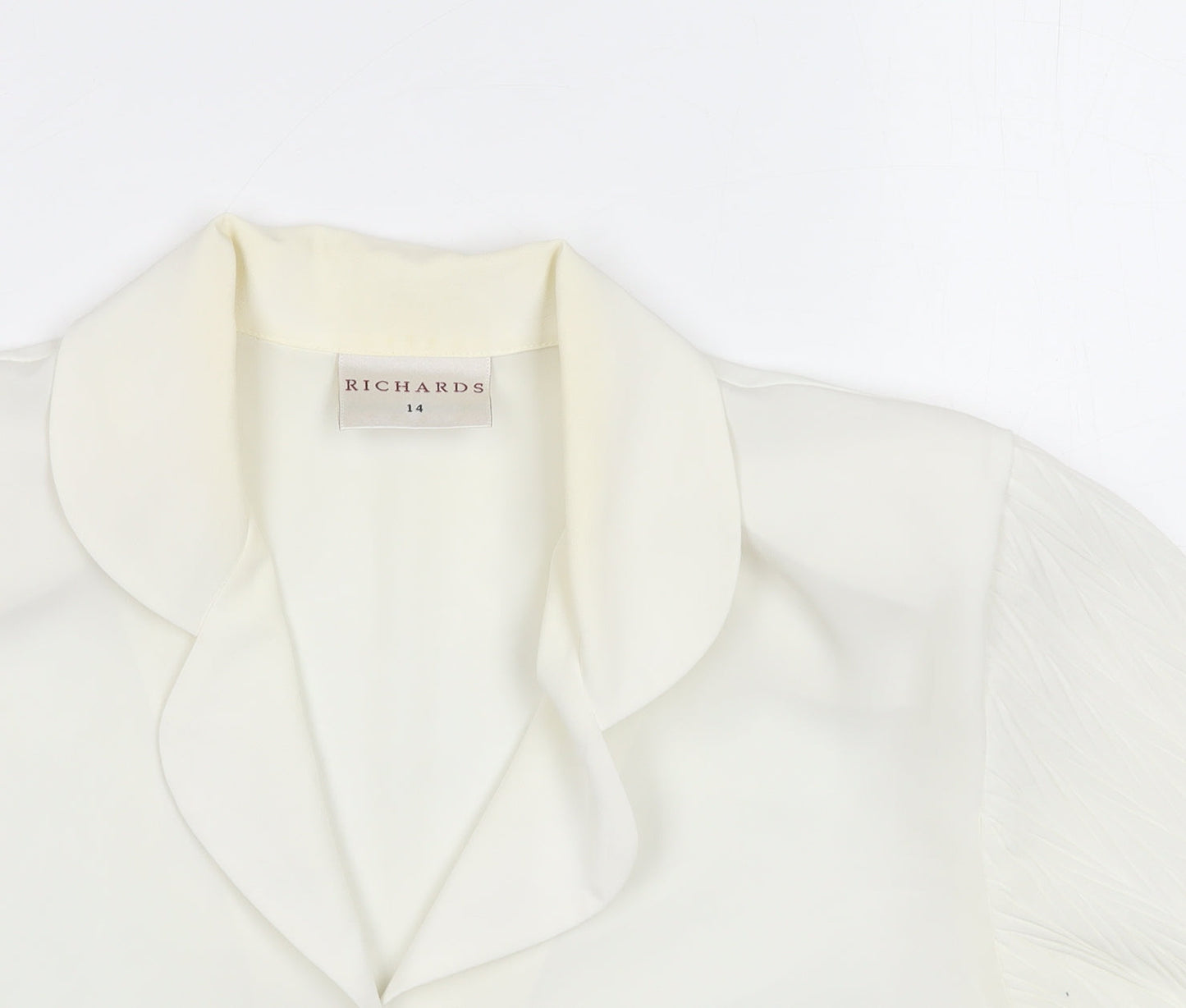 Womens UK Size 14 Richards Ivory Basic Blouse