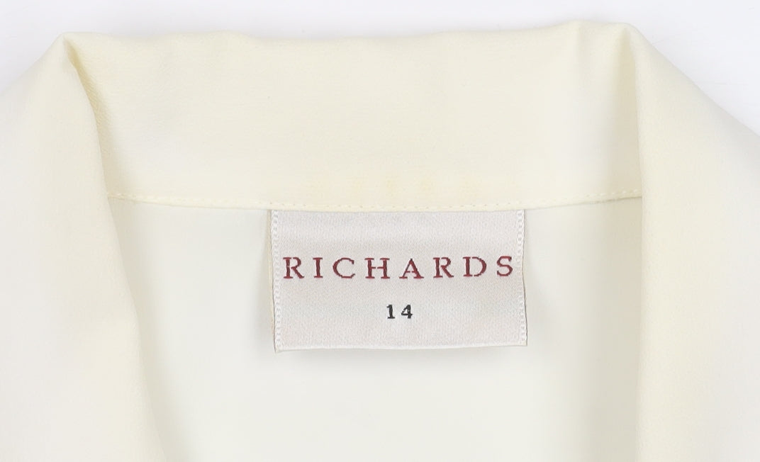 Womens UK Size 14 Richards Ivory Basic Blouse