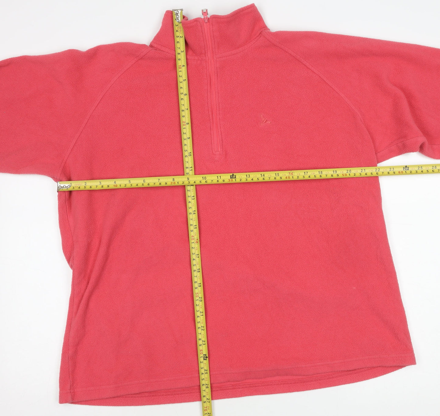 Hawkshead Women’s Pink Fleece Pullover UK 22 Mock Neck 1/4 Zip