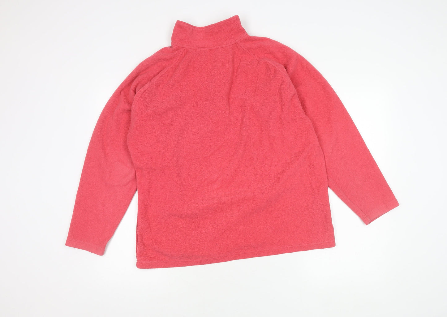 Hawkshead Women’s Pink Fleece Pullover UK 22 Mock Neck 1/4 Zip