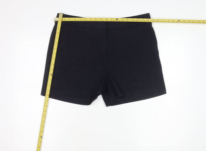F&F Women’s Black Chino Shorts UK 16 Summer Casual Twill
