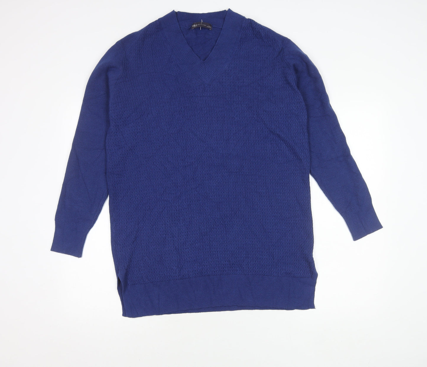 Womens UK Size L Marks and Spencer Blue Pullover Jumper