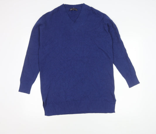 Womens UK Size L Marks and Spencer Blue Pullover Jumper