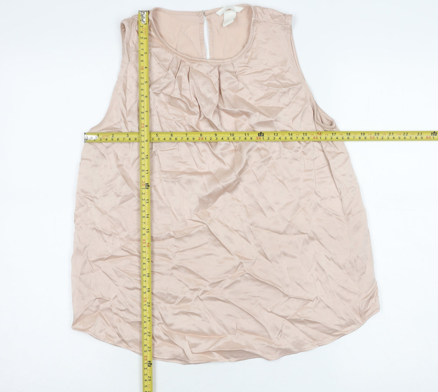 Womens UK Size 10 H&M Beige Basic Blouse