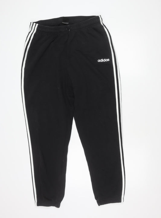 Adidas Women’s Black XL Track Pants Tapered Leg Elastic Waist
