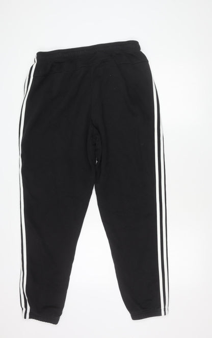 Adidas Women’s Black XL Track Pants Tapered Leg Elastic Waist