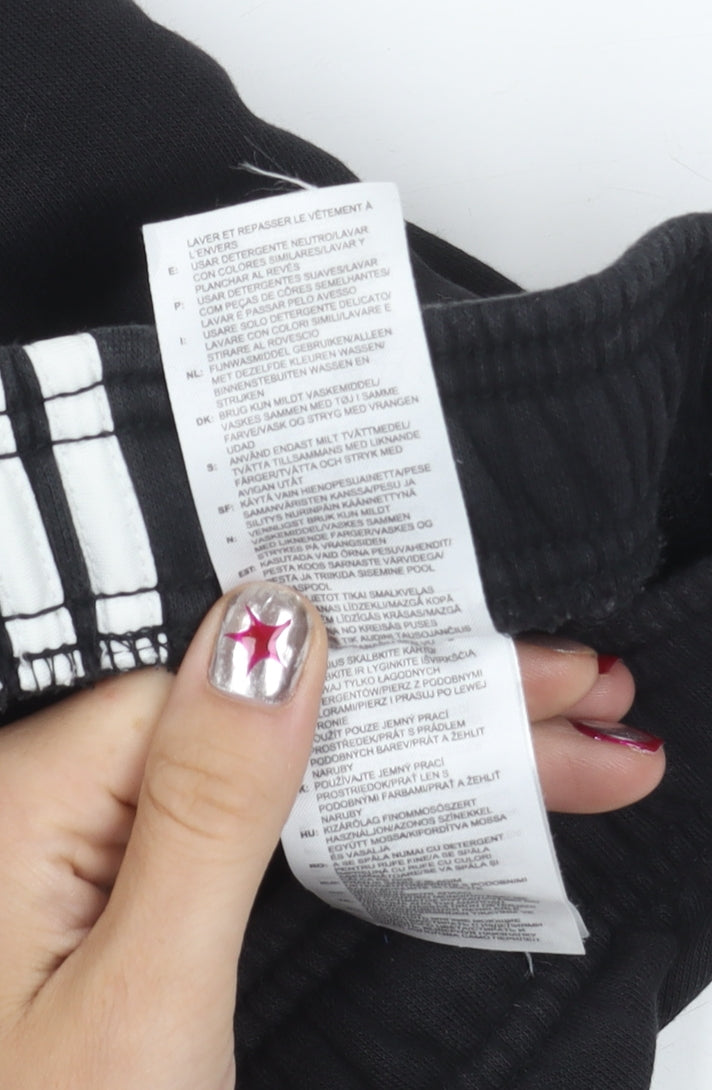 Adidas Women’s Black XL Track Pants Tapered Leg Elastic Waist