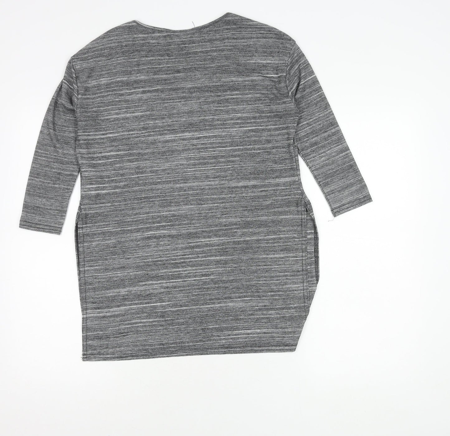 Womens UK Size 10 New Look Grey Basic Tunic