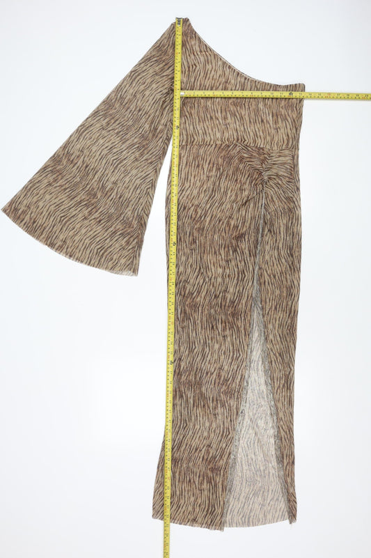 ASOS Women’s Brown Animal Print Bodycon Maxi Dress UK 10