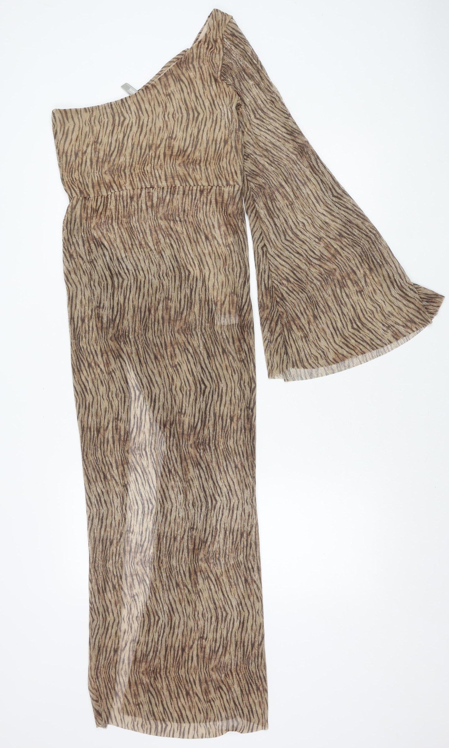 ASOS Women’s Brown Animal Print Bodycon Maxi Dress UK 10