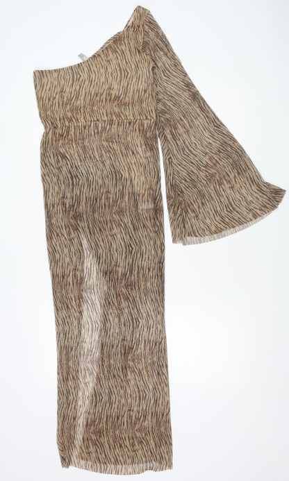 ASOS Women’s Brown Animal Print Bodycon Maxi Dress UK 10