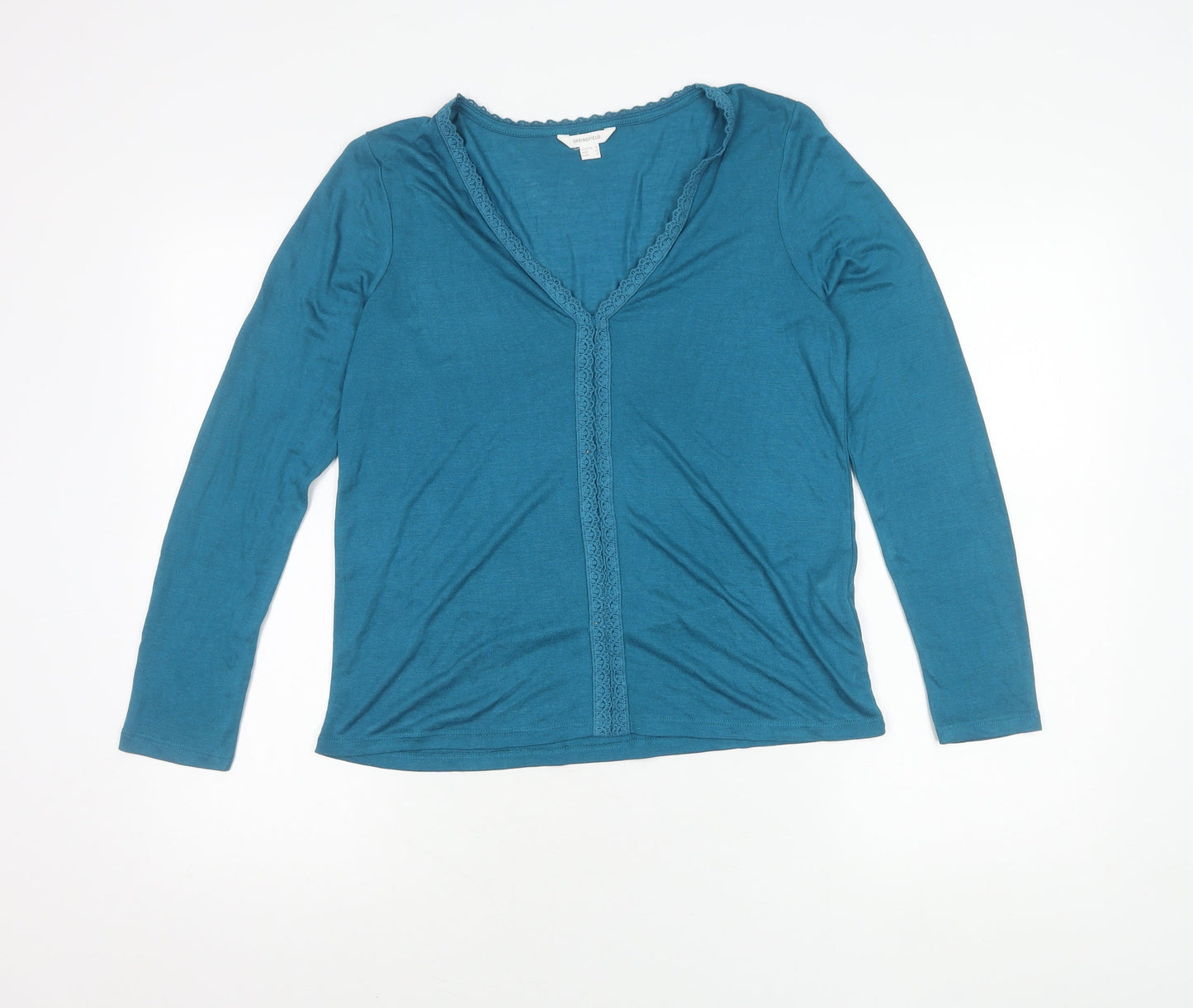 Womens UK Size M Springfield Blue Cardigan Jumper