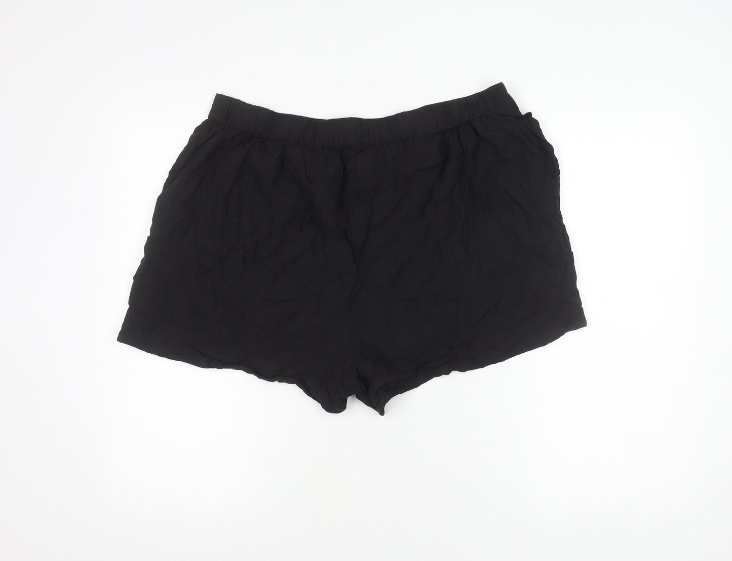Next Women’s Black Size 18 Regular Fit Summer Viscose Shorts