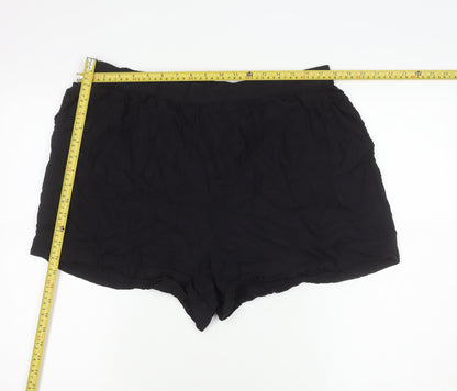 Next Women’s Black Size 18 Regular Fit Summer Viscose Shorts
