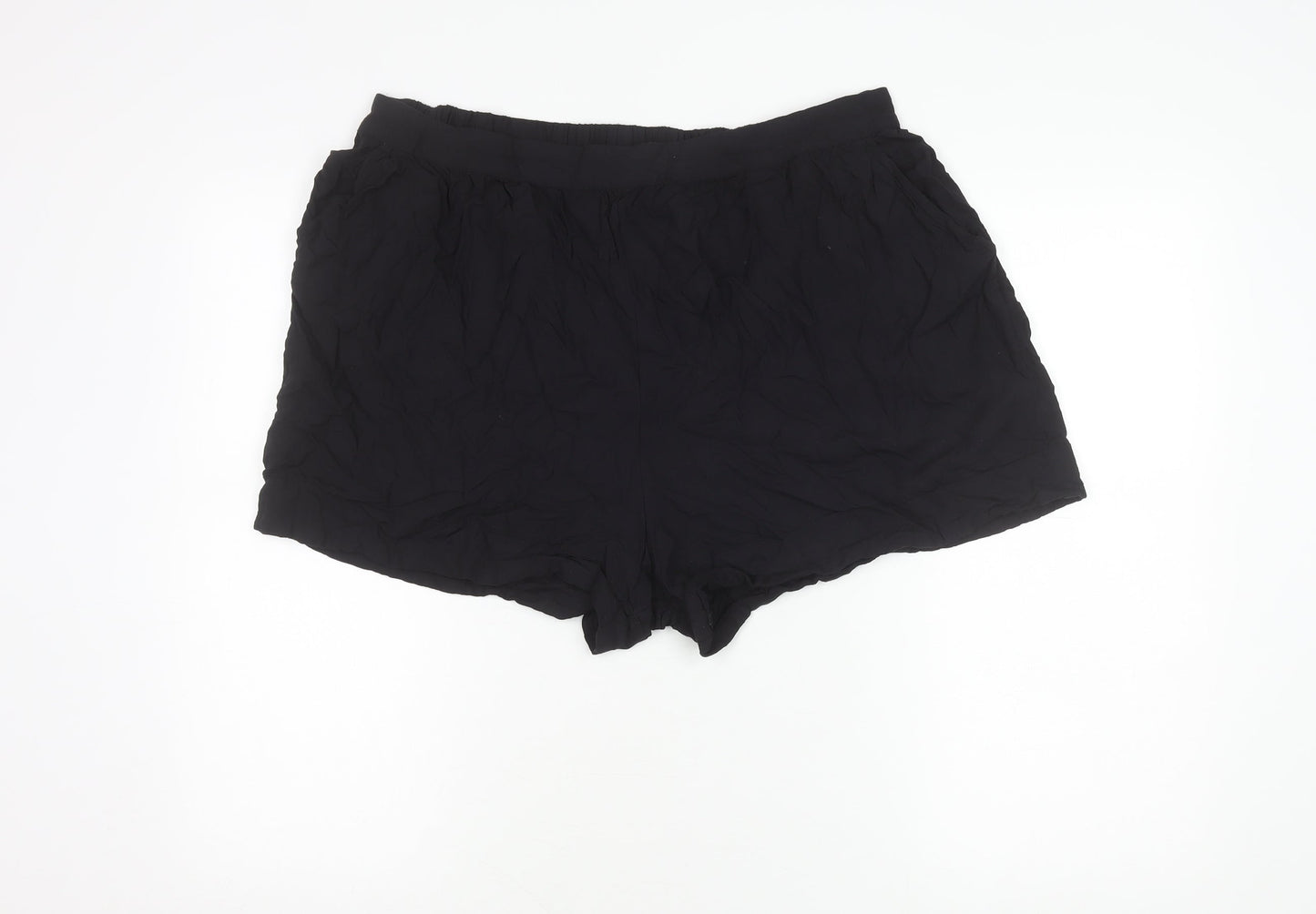 Next Women’s Black Size 18 Regular Fit Summer Viscose Shorts