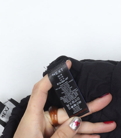 Next Women’s Black Size 18 Regular Fit Summer Viscose Shorts