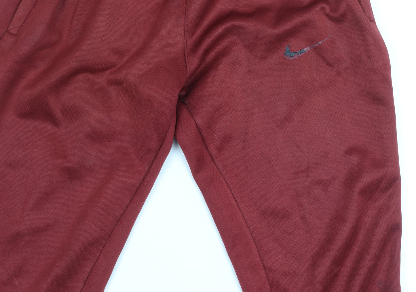 Nike Men's Red Jogger Trousers S Regular Fit Fleece Autumn Winter