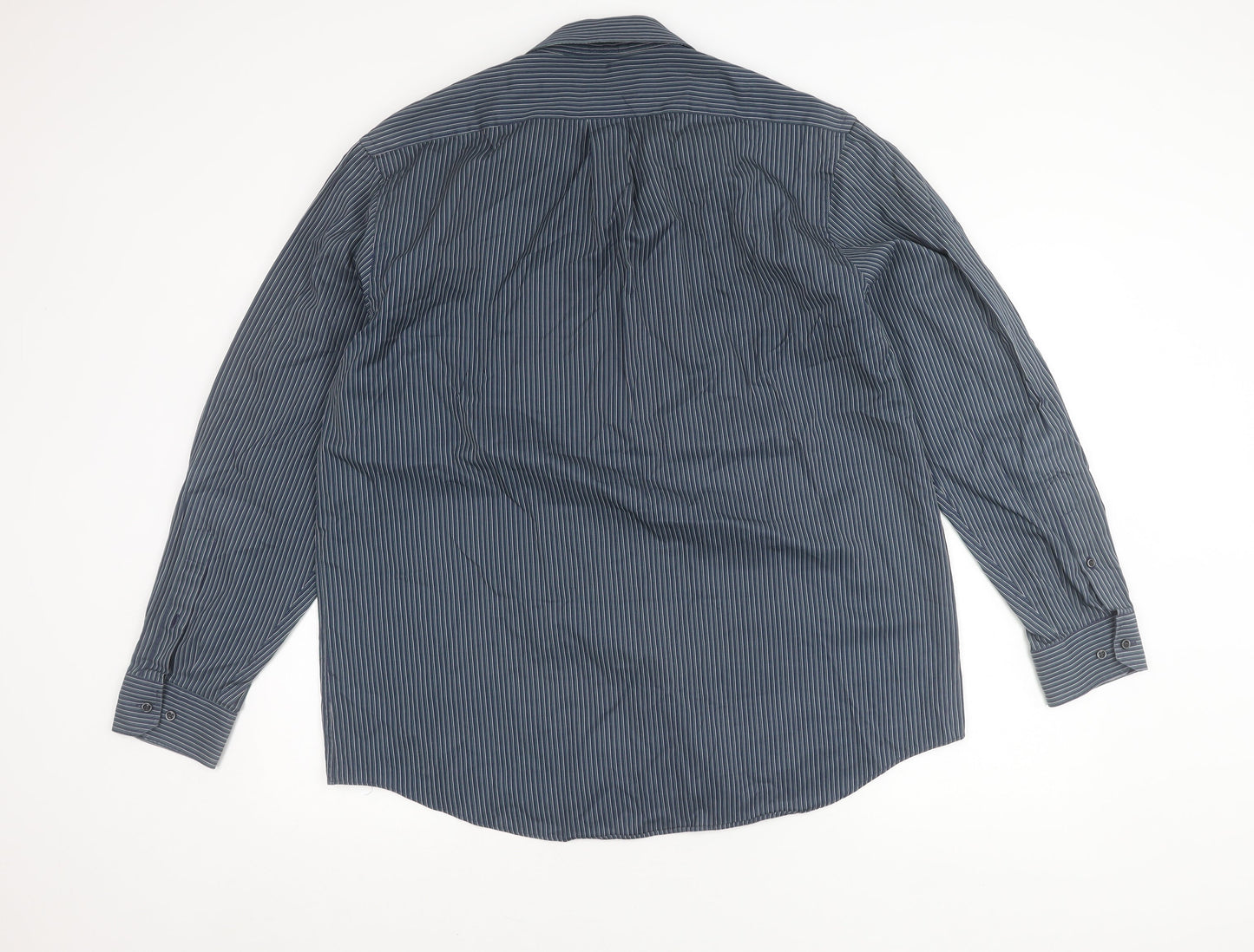Mens UK Collar Size XL Nicole Miller Smart Blue  Dress Shirt