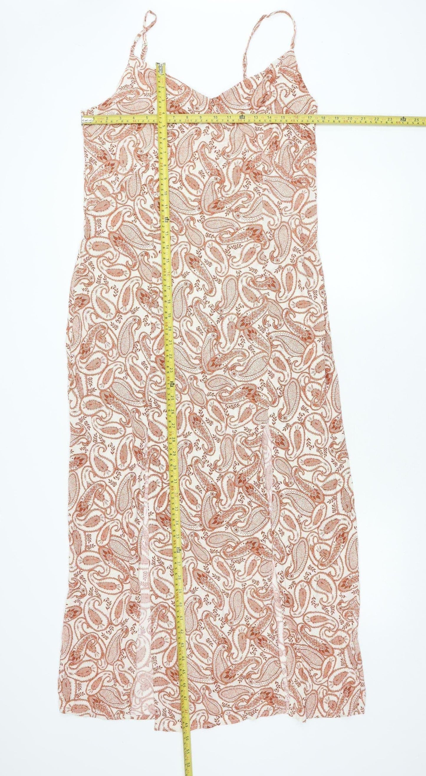 Apricot Women’s Multicoloured Paisley Viscose Slip Dress Size 16