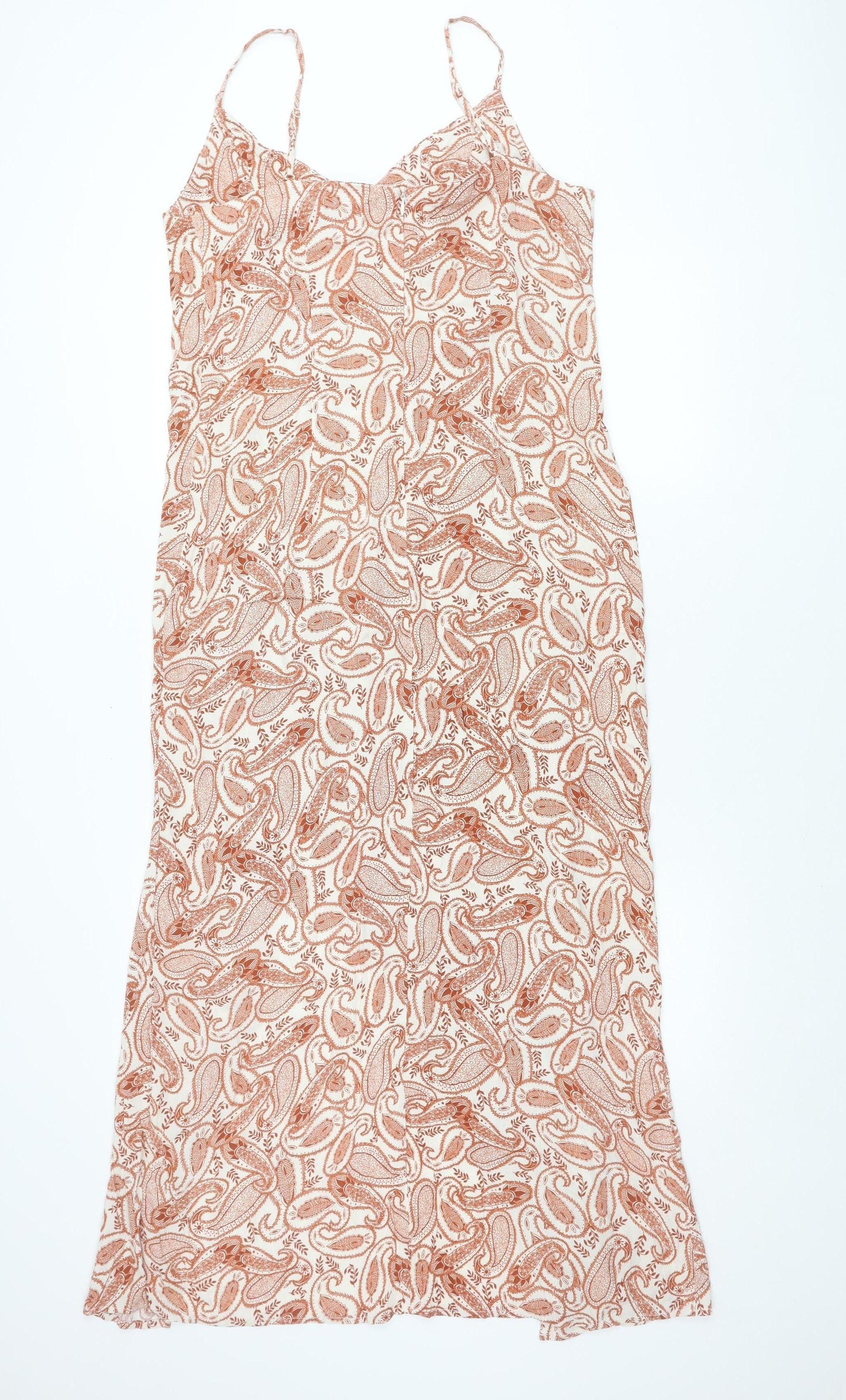 Apricot Women’s Multicoloured Paisley Viscose Slip Dress Size 16