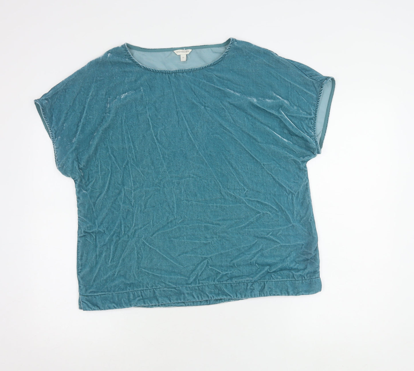 Womens UK Size M Monsoon Blue Basic T-Shirt